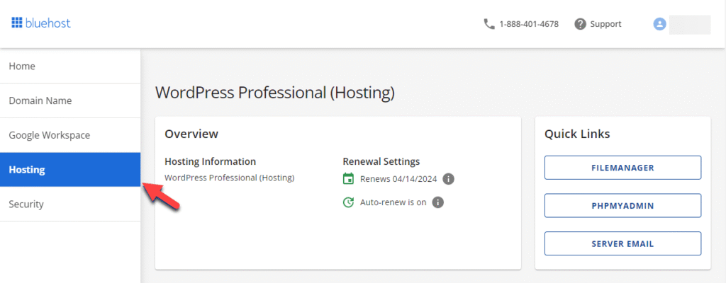 bluehost wordpress hosting