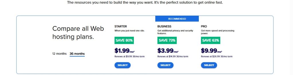 bluehost web hosting plans